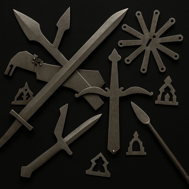 Šermířské komponenty k výrobě historických zbraní